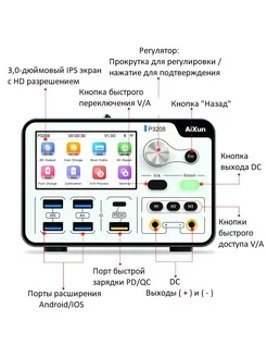 Блок питания умный P3208 AiXun 234129457 купить за 11 937 ₽ в интернет-магазине Wildberries