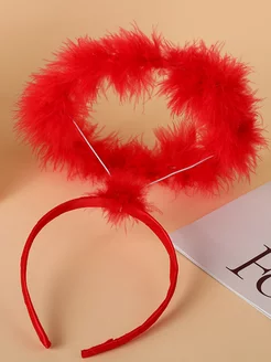 Ободок ангела с нимбом и перьями