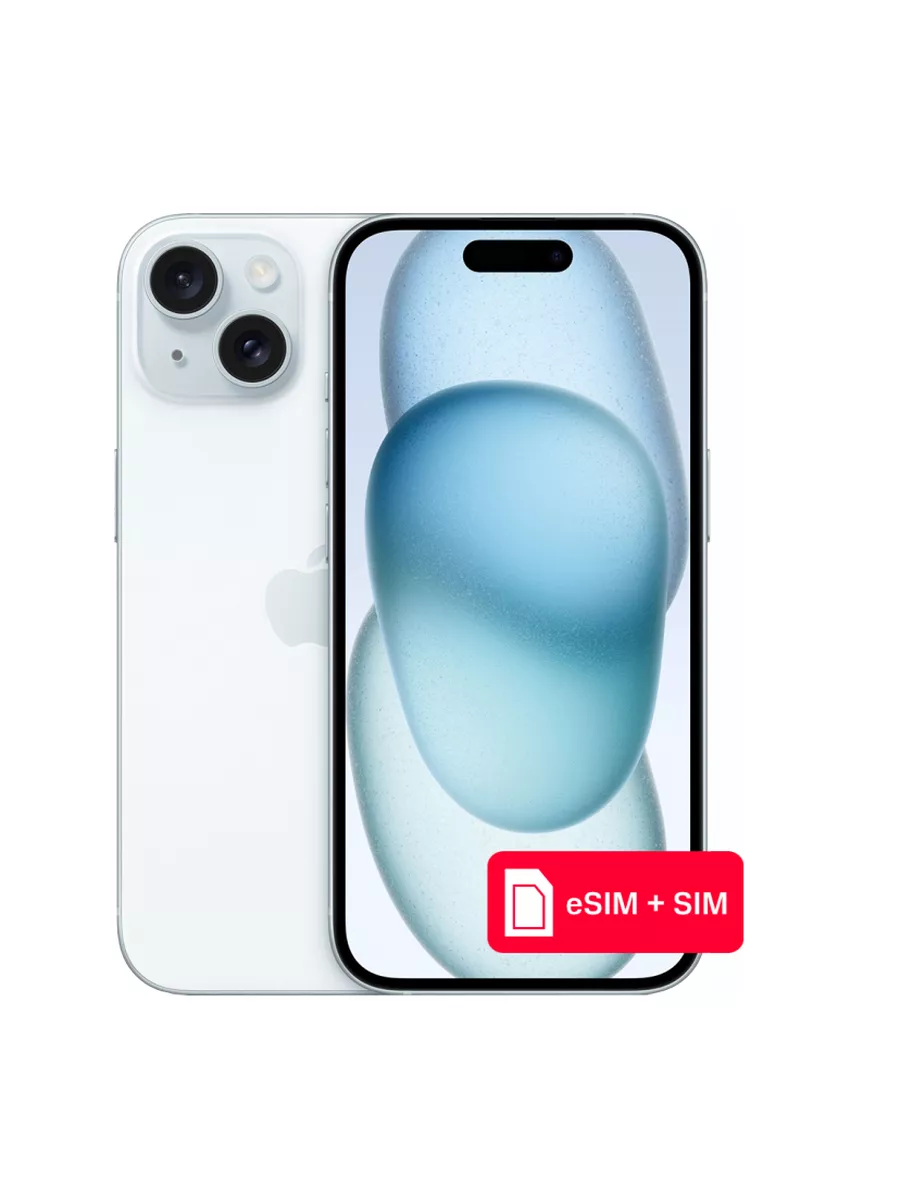 Apple Смартфон iPhone 15 512Gb eSIM + SIM Голубой