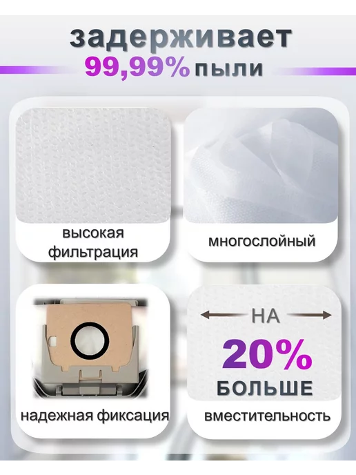 KIFLER Мешки для пылесоса samsung vc универсальные одноразовые 5853, вариант, фото 3