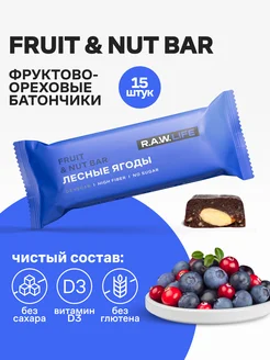 Батончики без сахара Fruit & Nut Лесные ягоды, 15 шт