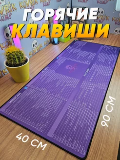 Игровой коврик для мышки подсказки фиолетовый 90 на 40 kovrik-komp 234268746 купить за 1 082 ₽ в интернет-магазине Wildberries