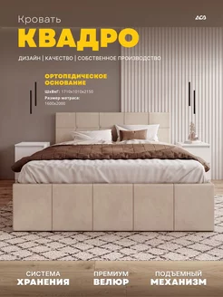 Кровать Квадро двуспальная 160x200 с подъемным механизмом