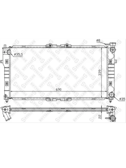 STELLOX Радиатор системы охлаждения Mazda 626 MX-6 1.8i-2.0i