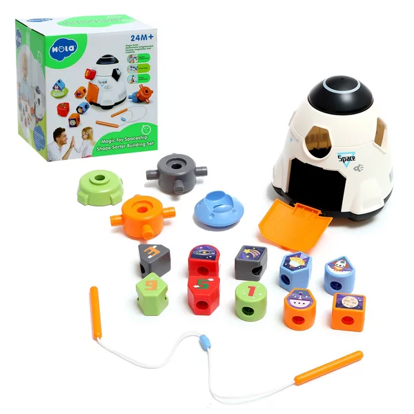 Логический сортер "Космическая ракета", 16 элементов