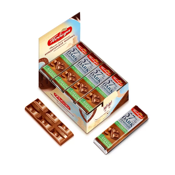 Шоколад "Темный без сахара 57% какао", 20 шт по 25г