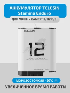 Аккумулятор Stamina для GoPro HERO 12/11/10/9 TELESIN 234456231 купить за 1 586 ₽ в интернет-магазине Wildberries