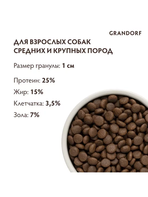 Сухой корм Grandorf' Грандорф для собак, индейка, кролик, 10 кг, фото 2