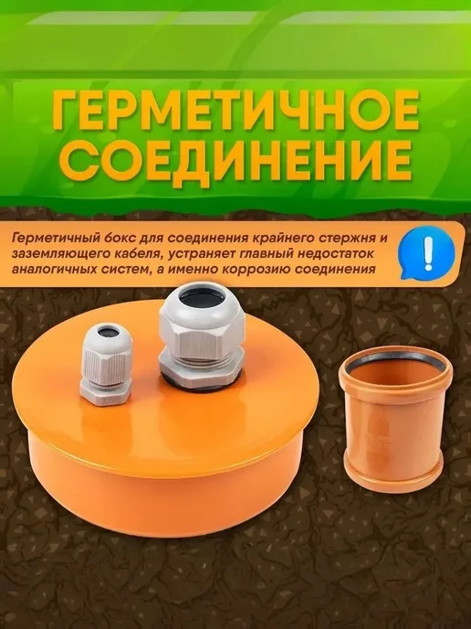 GROUNTOK Комплект заземления из омедненной стали 6 метров 16мм, 6 м, фото 4