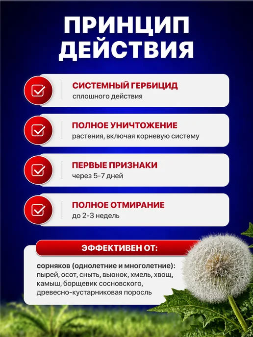 Avgust Гербицид Грейдер для уничтожения сорняков и травы 100мл, 100 мл, фото 2