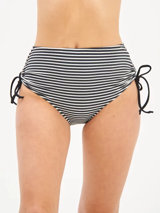 PREMIUM SWIMWEAR Плавки бикини для купальника низ однотонные, черный, фото 2