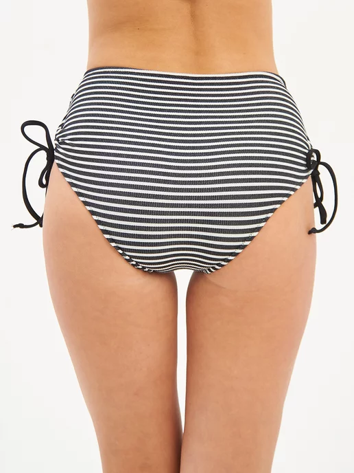 PREMIUM SWIMWEAR Плавки бикини для купальника низ однотонные, черный, фото 4