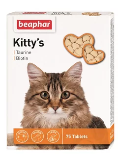 Беафар Витамины «Kitty`s+Taurine-Biotine» для кошек, 75табл