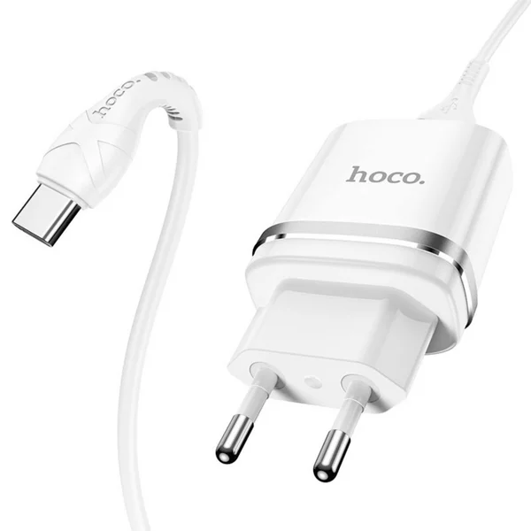 Сетевое зарядное устройство 1 USB, 2.4 А, Type-C-USB, 1 м