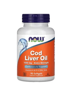 Рыбий жир из печени трески 1000мг Cod Liver Oil 90 шт NOW 234591661 купить за 1 146 ₽ в интернет-магазине Wildberries