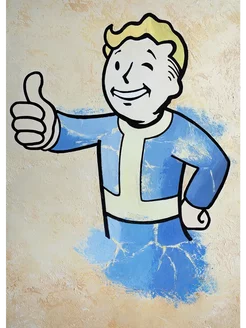 Картина на холсте интерьерная на стену Fallout 70х98