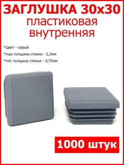 Заглушки для профильной трубы 30x30 серая