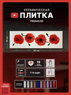 Плитка керамическая Metro Rosso 10х30, настенная