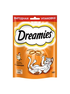 Лакомство Dreamies с курицей для кошек 140 г