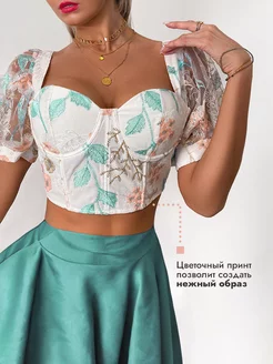 Топ корсет вечерний летний с рукавами Flair Femme 234815809 купить за 1 419 ₽ в интернет-магазине Wildberries