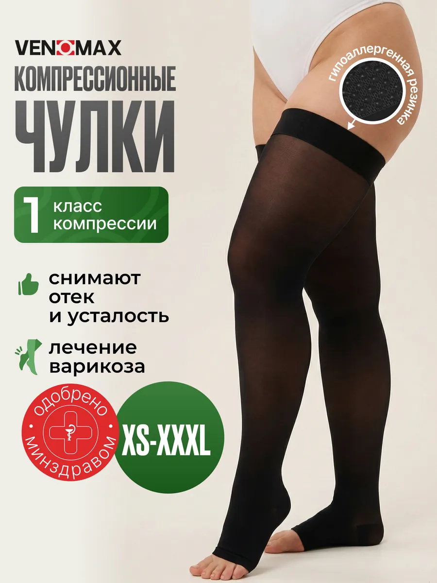 Компрессионные чулки 1 класс для родов и операций