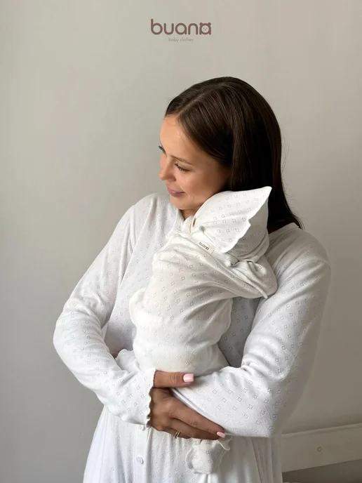 buana baby Чепчик для новорождённых, белый, фото 4