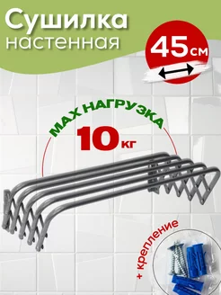 Сушилка для белья настенная складная 45 см Nika 234938583 купить за 819 ₽ в интернет-магазине Wildberries