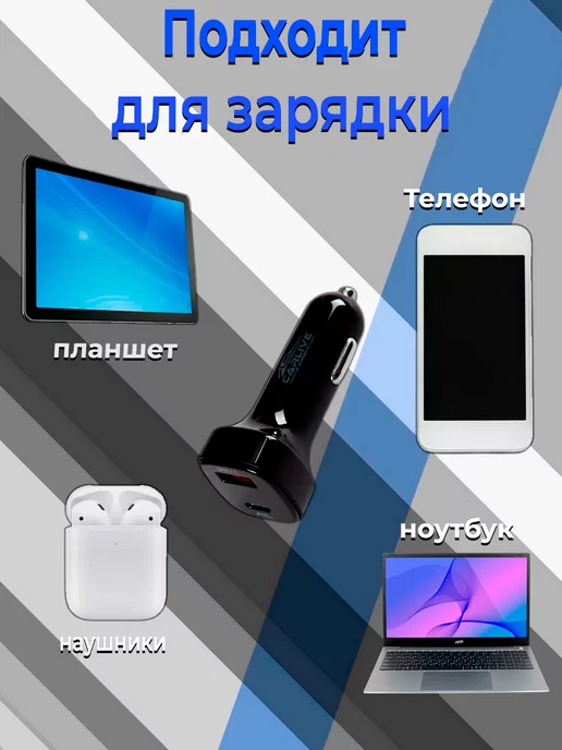 Wild Panda Автомобильная зарядка для телефона в прикуриватель, вариант, фото 2