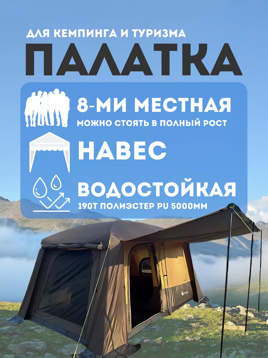 8-м местная палатка 2 комнаты MIMIR-1610A