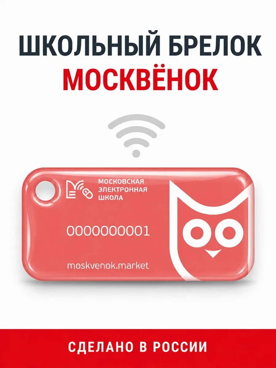 Электронный брелок пропуск в школу Москвёнок