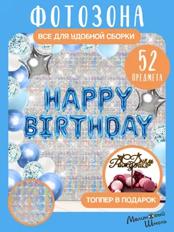 Воздушные шары Happy Birthday фотозона день рождения