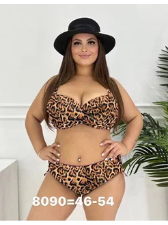 купальник раздельный большого размера леопард plus size DarioN 235033721 купить за 2 397 ₽ в интернет-магазине Wildberries