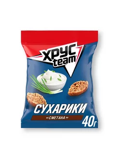 Сухарики Хрусteam Сметана ржаные, 40г x 5 шт