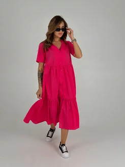 Платье свободное летнее длинное Zamira Style 235269108 купить за 2 091 ₽ в интернет-магазине Wildberries