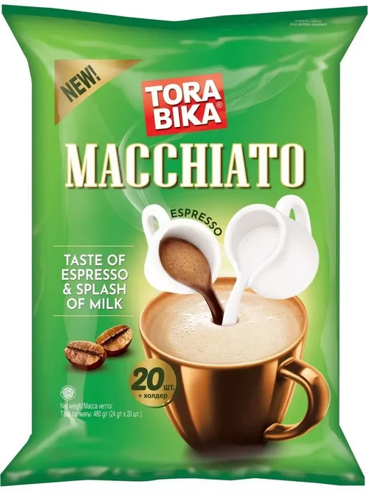 ToraBika Кофейный напиток Торабика Macchiato. (Макиато) 20шт 24г, 20 шт, 24 г, фото 2