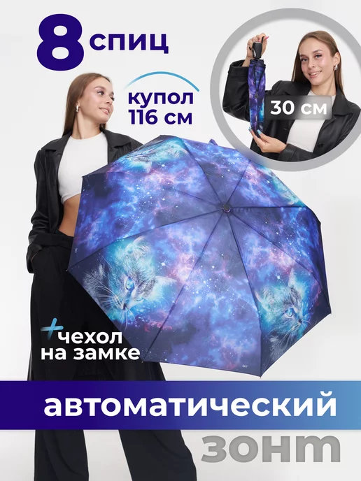 WRAPPER RAIN Зонт автомат легкий антиветер складной