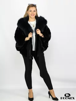 Шуба женская натуральная норковая с капюшоном пончо куртка ASAR 235418399 купить за 94 080 ₽ в интернет-магазине Wildberries