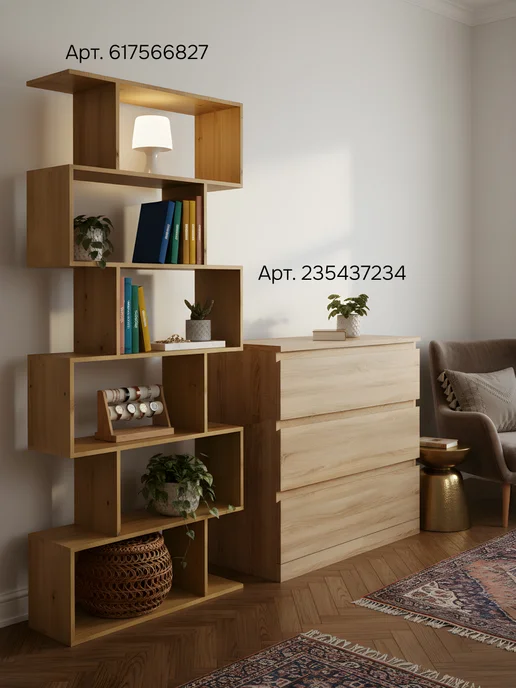 Dipriz Комод Марм, 3 ящика со скосами, артизан, 70х35х67, 70x35x67, фото 6