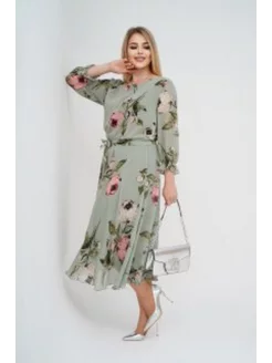 Платье летнее шифоновое Jamal style 235462844 купить за 2 049 ₽ в интернет-магазине Wildberries