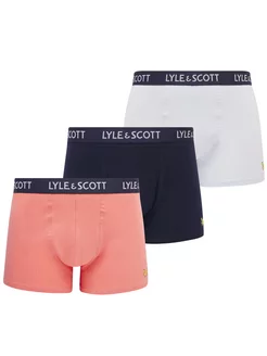 Трусы транки хлопковые набор 3 шт Lyle & Scott 235525833 купить за 2 672 ₽ в интернет-магазине Wildberries