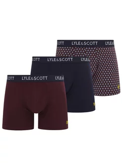 Трусы транки хлопковые набор 3 шт. Lyle & Scott 235529419 купить за 2 662 ₽ в интернет-магазине Wildberries