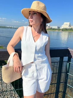 Шорты льняные классические оверсайз, бермуды AL Style 235593558 купить за 1 181 ₽ в интернет‑магазине Wildberries