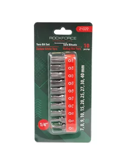 Набор бит TORX 10пр. 1 4" T 7,8,9,10,15,20,25,27,30,40