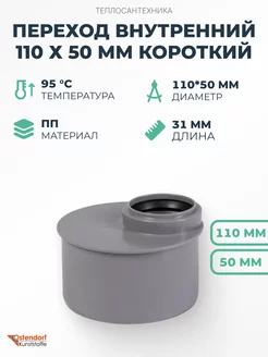 Переход внутренний 110 x 50 мм короткий Ostendorf 235679482 купить за 313 ₽ в интернет-магазине Wildberries