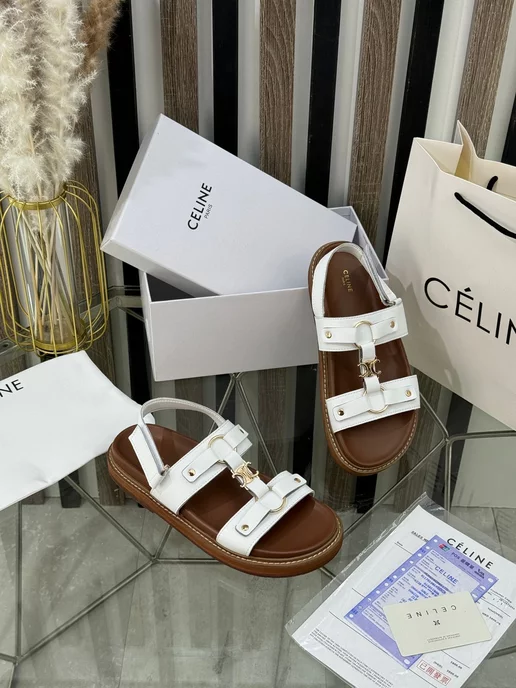 【CELINE】23SS ロゴ入り ブロックスライド サンダル 5㎝ヒール SANDALS WOMEN | CELINE