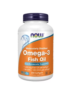 Омега 3 omega-3 1000 мг жирные кислоты, 200 капсул