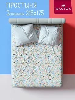 Простынь 2 спальная бязь Galtex 235771828 купить за 416 ₽ в интернет-магазине Wildberries