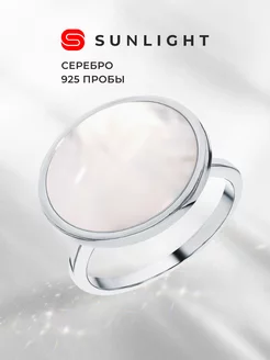 Серебряное кольцо с перламутром SUNLIGHT 235792486 купить за 3 681 ₽ в интернет-магазине Wildberries