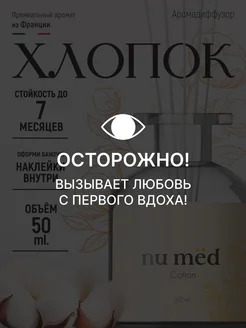 Парфюм для дома аромадиффузор с палочками 50 мл