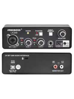 USB внешняя звуковая карта для записи гитары 48 кГц FREEBOSS 235898362 купить за 3 867 ₽ в интернет-магазине Wildberries